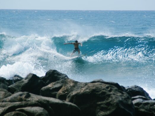 Waimea Bay surfing Hawaii