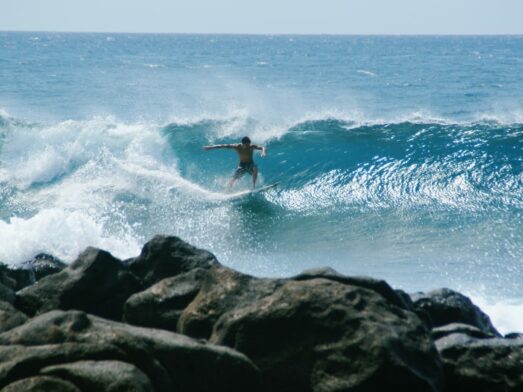 Waimea Bay surfing Hawaii